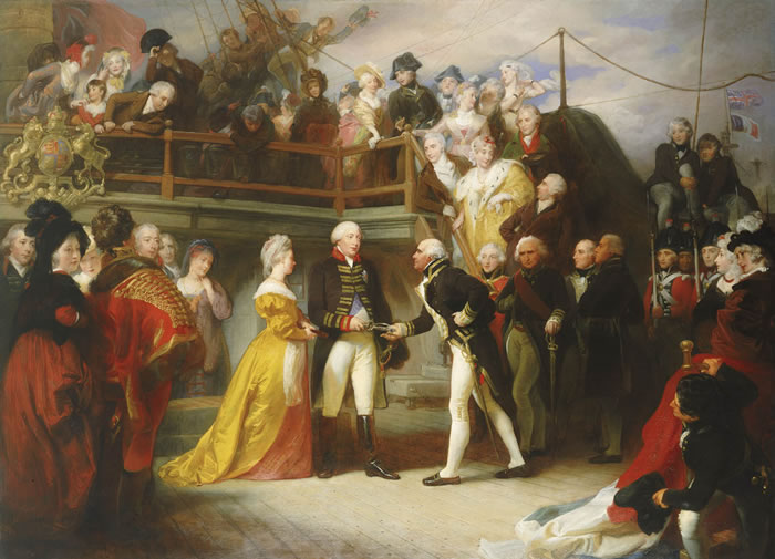 King George III and Charlotte visit Howe